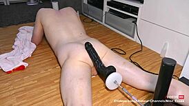 Mike Rides The Big Black Mamba On Fucking Machine!