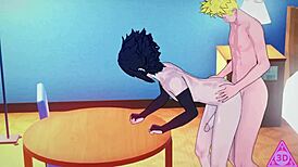 Naruto and Sasuke engage in intense gay assfucking and anal sex in this hentai video