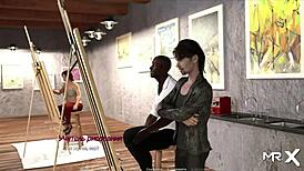 Blonde posing nude in acting lessons episode 28