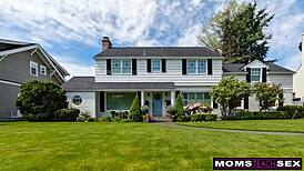 Blonde milf takes big cock deepthroat