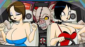Resident evil animation flashes monster tits in hentai game