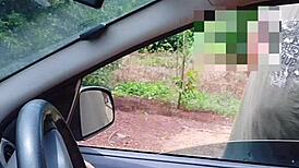 Naughty Bia rips her clothes and shows off her wet pussy and big tits on the street