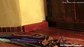 A sensual brunette dancer teases nude in the night, her erotic moves arousing deeply.