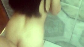 Young 18+ wife takes monster cock anal in bathroom