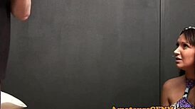 bossy british babe jerks off sub cock