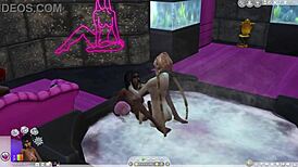 Futanari shemales have sex and fun in Sims 4