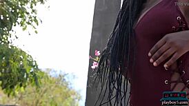 Watch Shasta Wonder Striptease Outdoors!