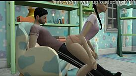 taking charge of my little niece craving my hard dick for play.