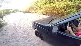 African Babe Fucks Publicly On Beach For Car Help - Sumaya Ganesha!