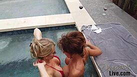 Deauxma and Flirty Nola have a great time in the hot tub