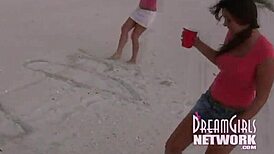 Shy Girls Flash Tits on Florida Beach