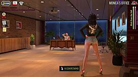 Showing tits at work in anime game 😏