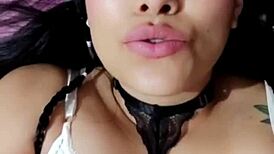 bluee shows face of pleasure while masturbating for you, beautiful exhibitionist