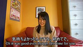 Innocent-Looking 18-Year-Old Girl's First Interview With Small Tits