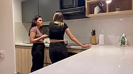 Latina Lesbian Fingering And Oral In Kitchen Instead Of Coffee