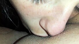 Submissive girl sucks all my pussy fluids in POV