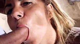 This hot couple gets wild with outdoor sex in a medieval village.