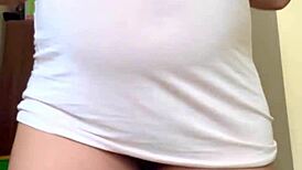 adorable horny arab pregnant wife says, 'watch me play on cam'