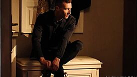 milf bends over for close-up muff diving and blowjob