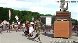 Extreme Public Sex Threesome by Eiffel Tower in Paris France