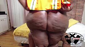 SSBBW Lady's Clothes Ripped In Intense Apartment Repair