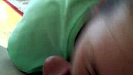 Tina's Passionate Ball Licking