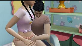 taking charge of my little niece craving my hard dick for play.