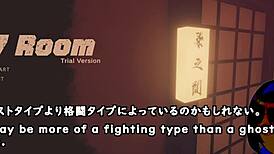 Playing 7 room trial with machine translated subtitles, silent v ghost in crossdressing hentai 😊