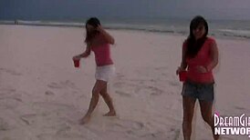 Shy Girls Flash Tits on Florida Beach