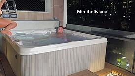 Filoufitt's massive French cock ravaged my pussy in a Medellin hotel, making me squirt everywhere.