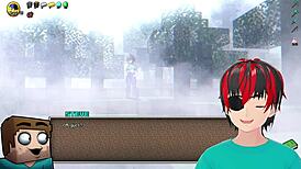 some hot underwear in hornycraft game with big ass