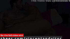 Vincent and Vitor got down with bareback action and steamy kissing.