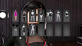 Showing tits at work in anime game 😏