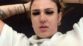 Sapatona gets wild at gym with see-through shirt display