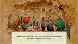 in lusty buccaneers parody, nami exposes her naked body at night