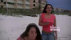 Shy Girls Flash Tits on Florida Beach