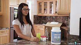 OMG, cute Gina Valentina in my first blowbang with five huge cocks, so crazy!