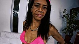 nany braga exposed behind the scenes in black milf photoshoot with naked ass worship