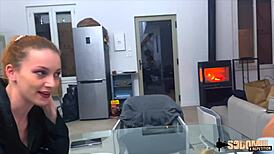 Brunette Stella craves wild threesome with double anal action.