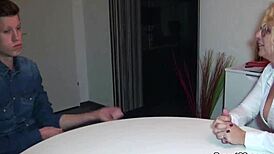 German milf bangs 18yr old boy after school hard!