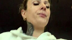 Sapatona gets wild at gym with see-through shirt display