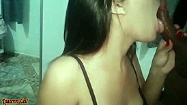 Teen 18+ Babe Sucks Cock And Gets Cumshot In Amateur Close-Up