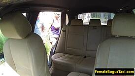 Euro taxi babe gets her pierced pussy pounded doggystyle outdoors 🚕💦