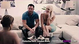 I couldn’t resist tempting the new cleaning lady London River and Natasha Nice with Seth Gamble!
