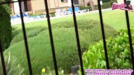 blonde teen gets anal in kitchen then ass to mouth with muscular guy