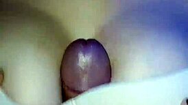 Feeling the rush as huge Russian tits give the best handjob to a blonde babe