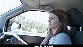 Rosalyn Sphinx rides Uber guy in POV!