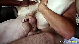 Interracial muscular ebony group enjoys favorite activities together.