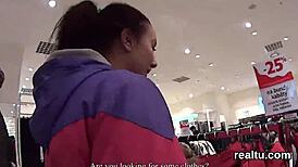 European shop girl gets her ass fucking needs met