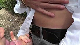 Italian Brunette Fucked Outdoors